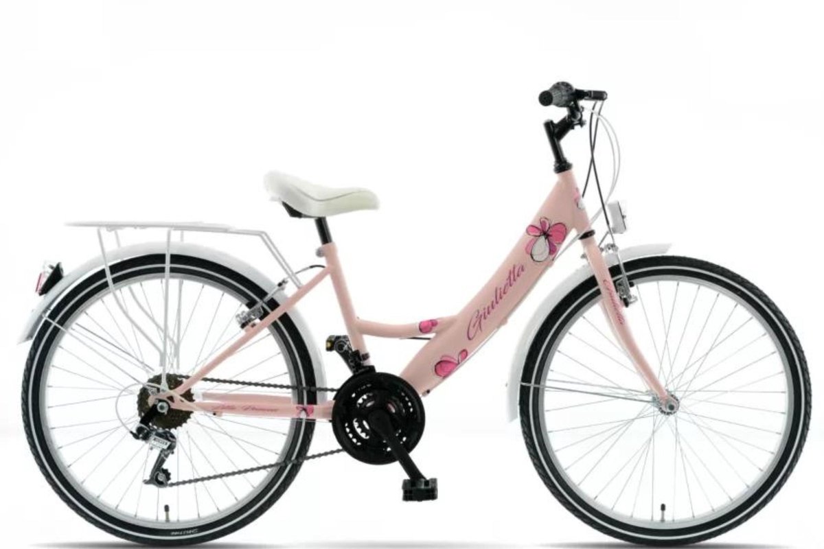 Kands Giulietta – Kinderfiets – 24 inch – 18 versnellingen – V-brake – 130-165 cm – Roze – Meisje