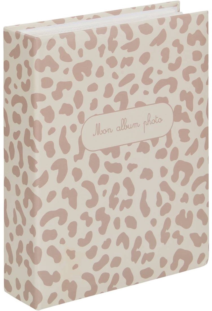 Album-photo Pika 200 photos motif félin beige/rose