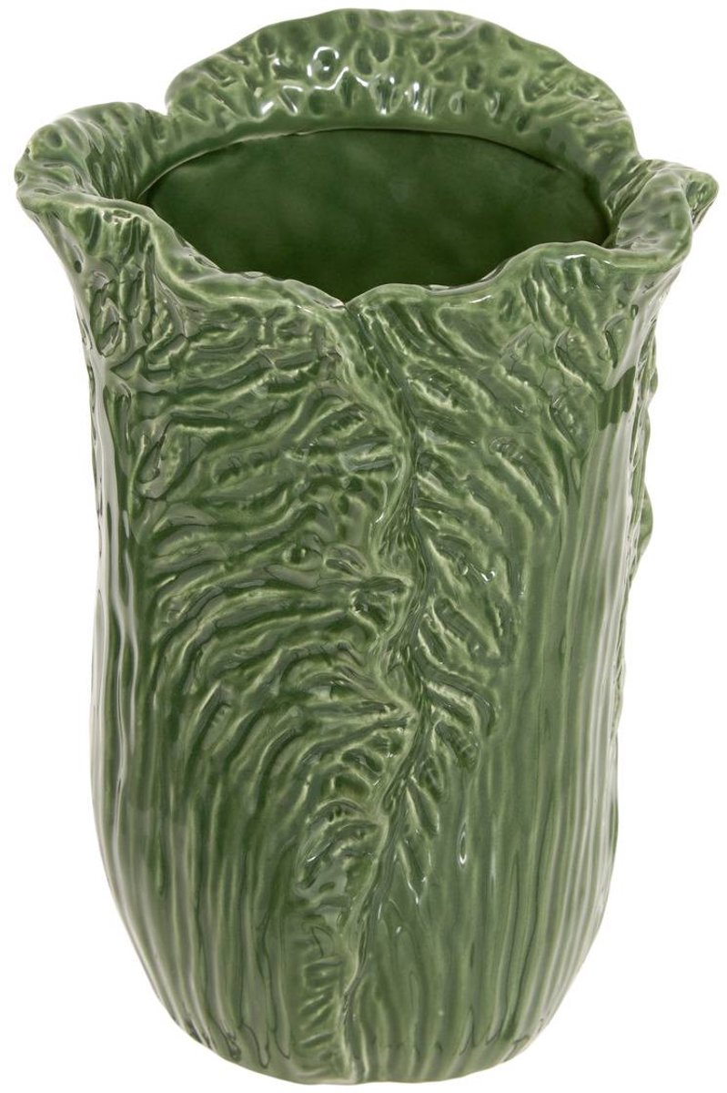 Vase en céramique salade Lisière H.20cm vert