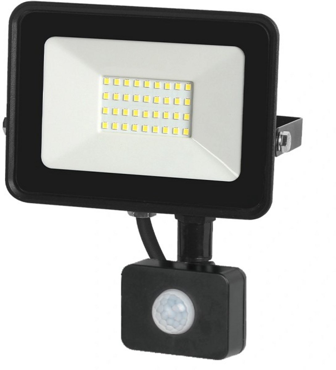 RexTech LED schijnwerper met bewegingssensor - 2400 lumen - 30 watt - IP65 - Helder wit licht (4000K) - Aluminium behuizing - Floodlight