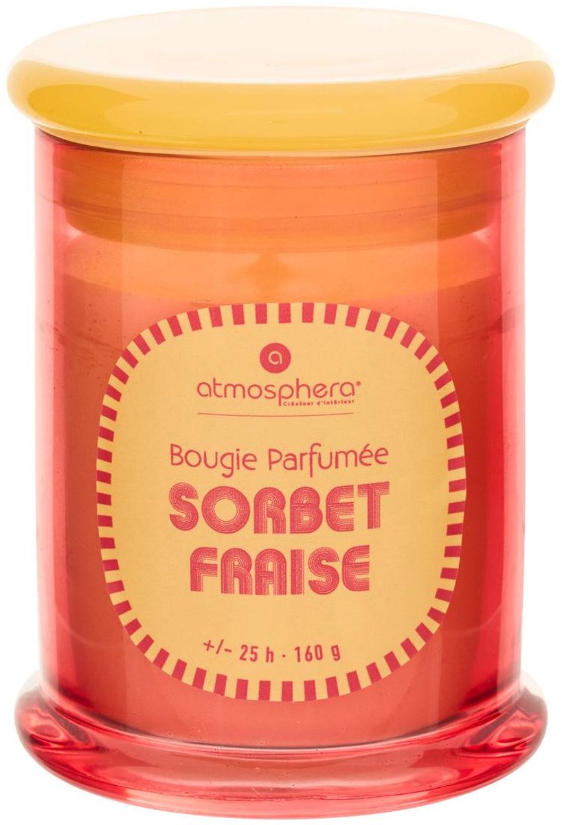 Geurkaars 160 g in gekleurd glazen potje SORBET