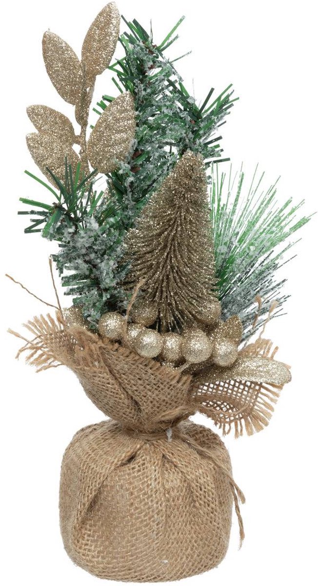 Composition sapin pailletté H24cm