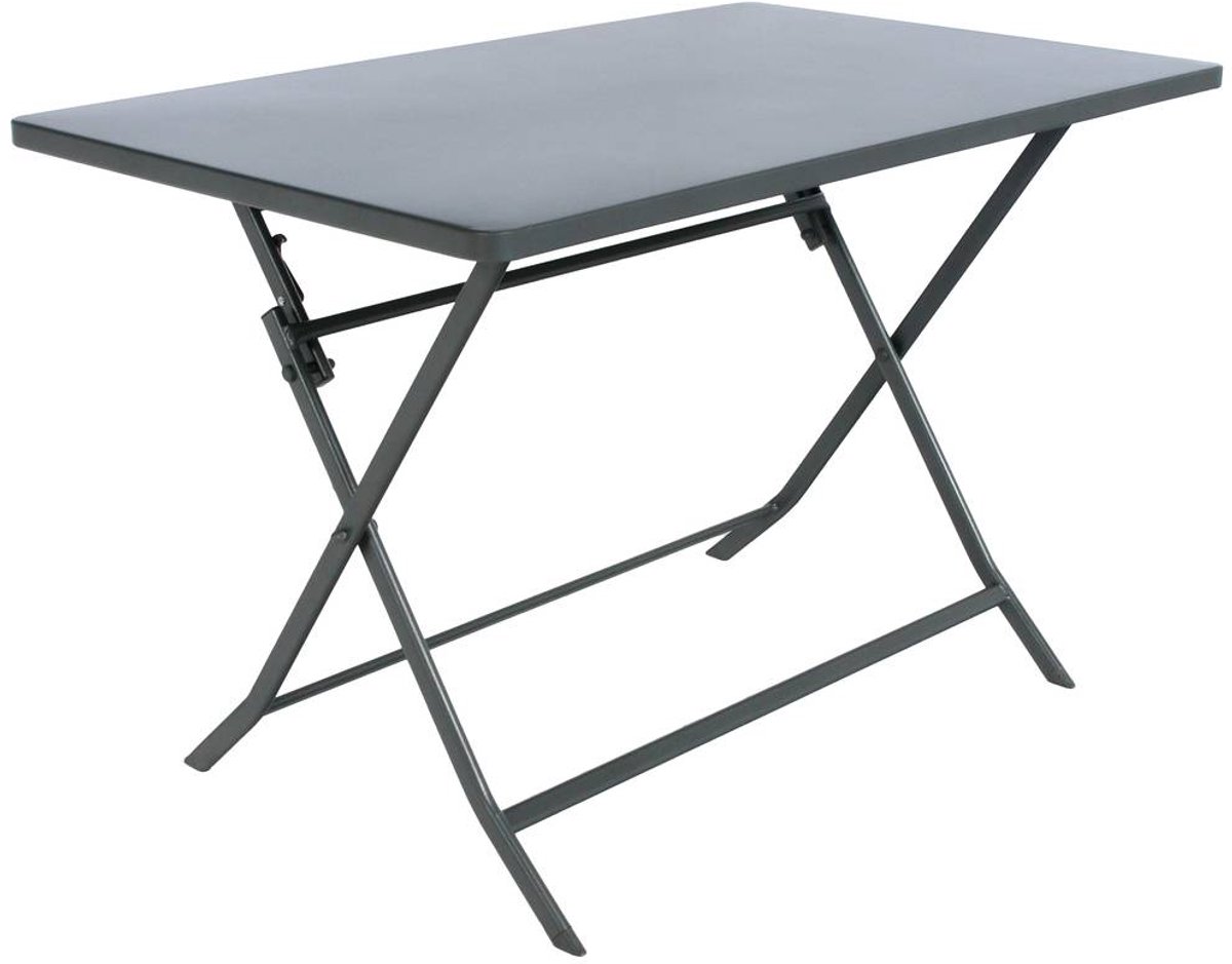 Rechthoekige opvouwbare tuintafel voor 4 personen van staal, GREENSBORO