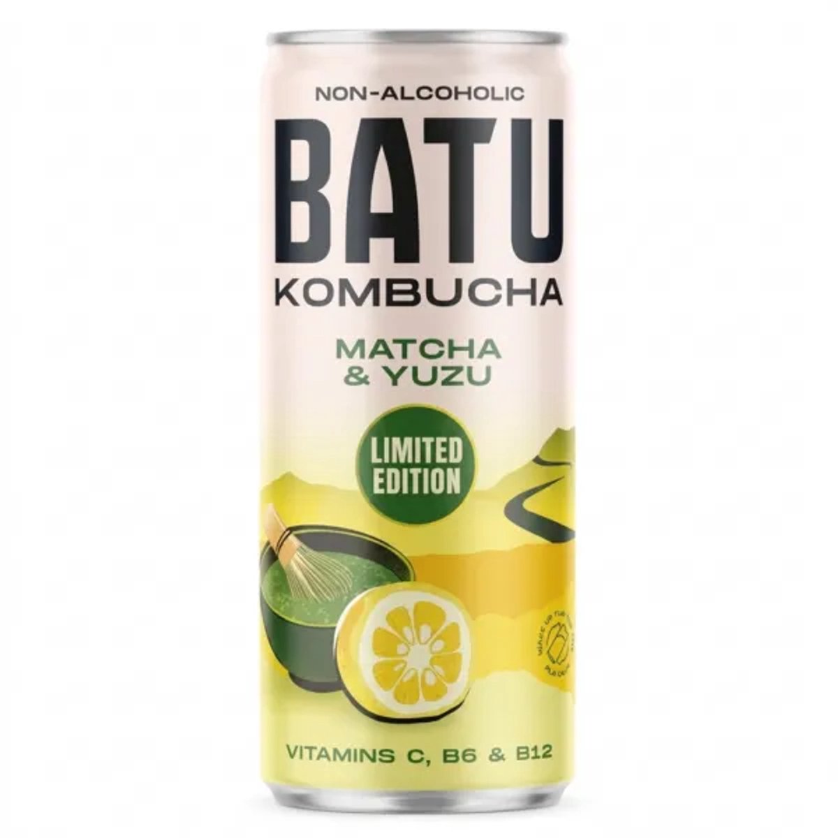 Batu Kombucha Yuzu & Matcha Blik (12x 250 ml)