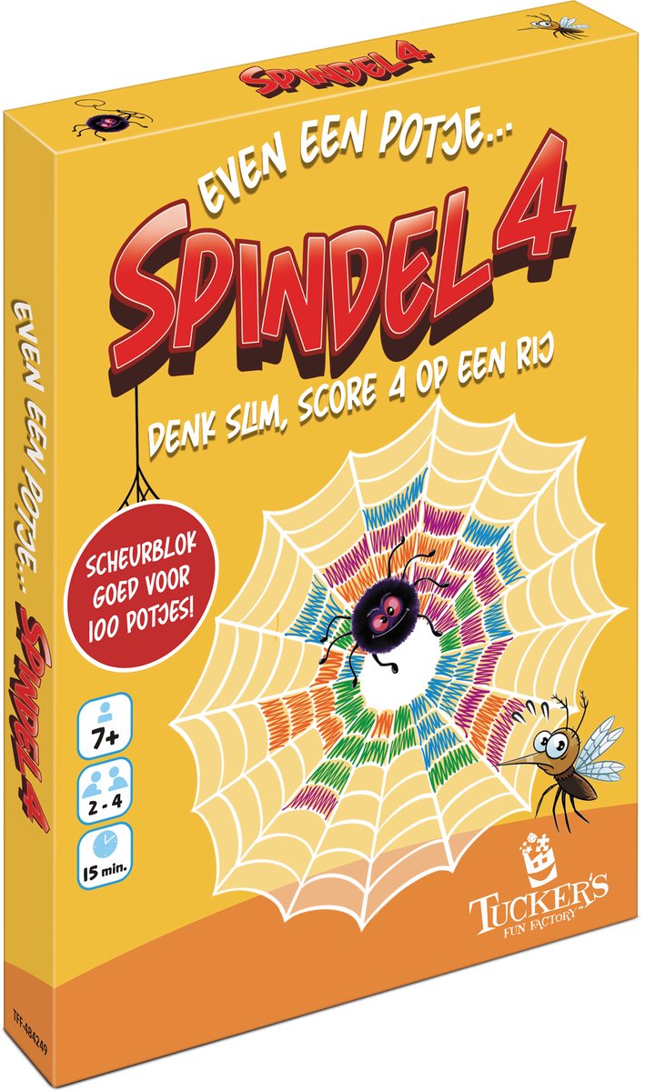 Tucker's Fun Factory spel Spindel4 - gezelschapsspel voor kinderen.
