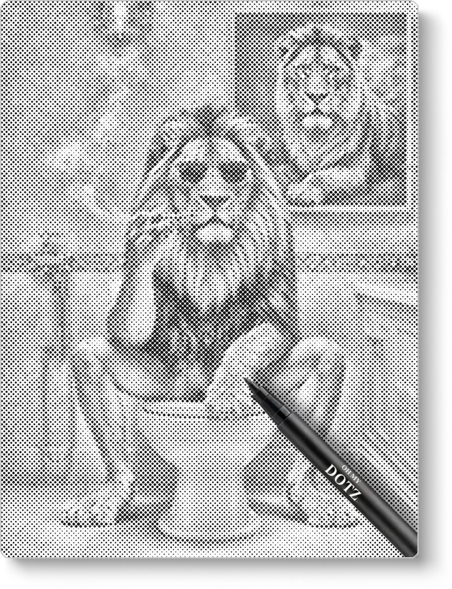 Leeuw op het toilet 2 | Dot painting | 50x60cm  Meest gekozen | Dot painting | Oh My Dotz | Dots stippen | Diamond painting & Schilderen op nummer alternatief | Happy hobby