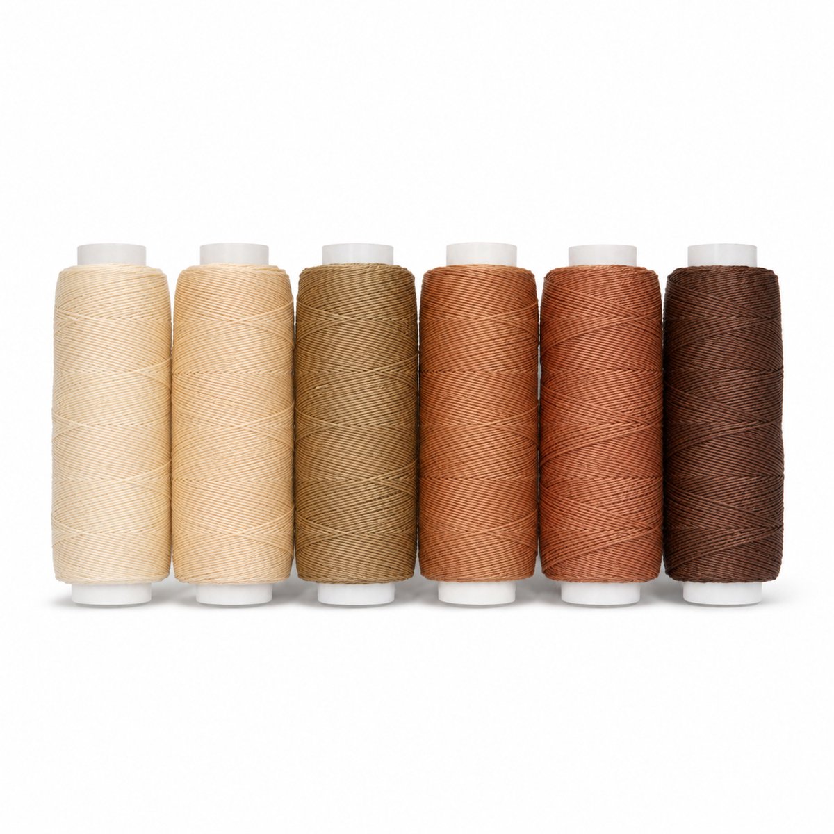 Marama - Waxcord 0,25 mm Aardetinten – Set van 6 Rollen – 35 Meter per Rol – Totaal 210 Meter – Voor Sieraden Maken, Knutselen en Macramé