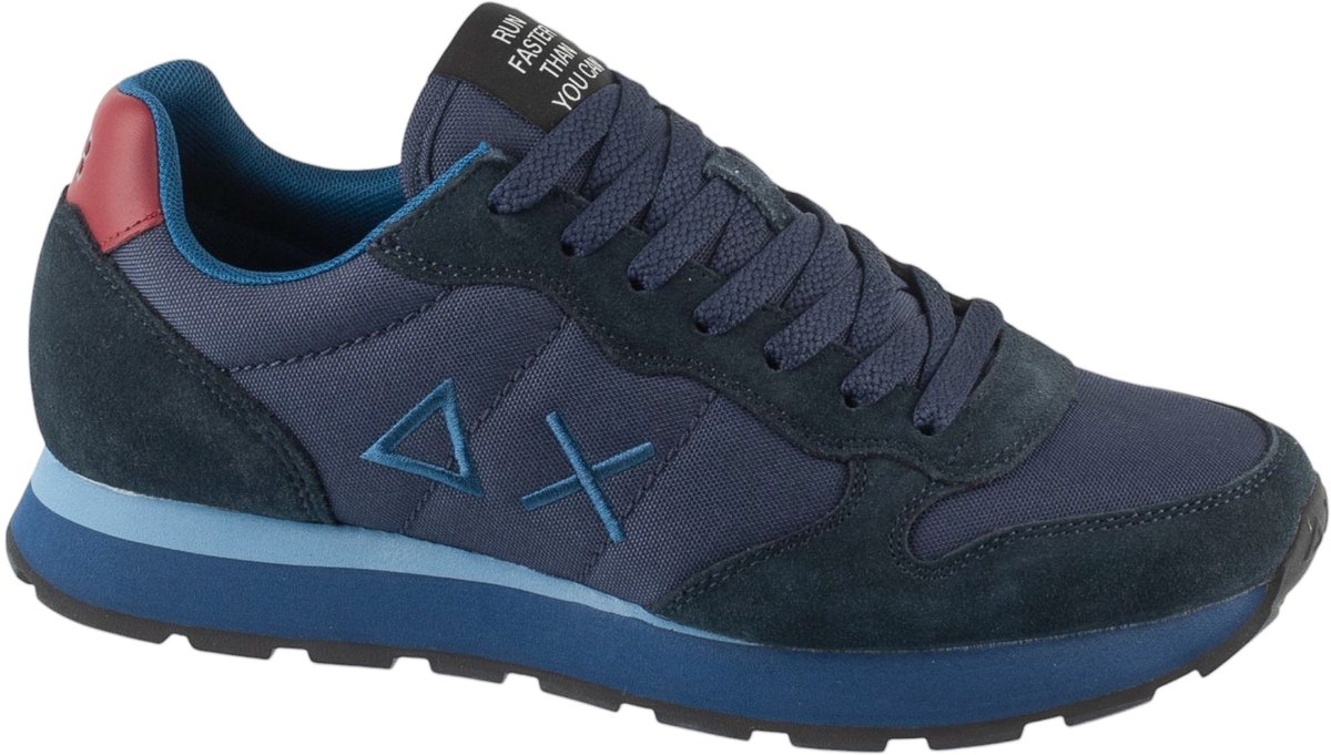 SUN68 Tom Solid - Heren Sneakers Schoenen Navy-Blauw Z46101-0735 , Maat: EU 42