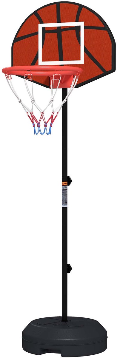 2-in-1 basketbalstandaard met bal en dartbord 38x38x129-179 cm blauw/rode kleurstelling verstelbare hoogte vulbare basis stevig stalen frame weersbestendig bord geschikt voor binnen en buiten ideaal voor recreatie sport en spel