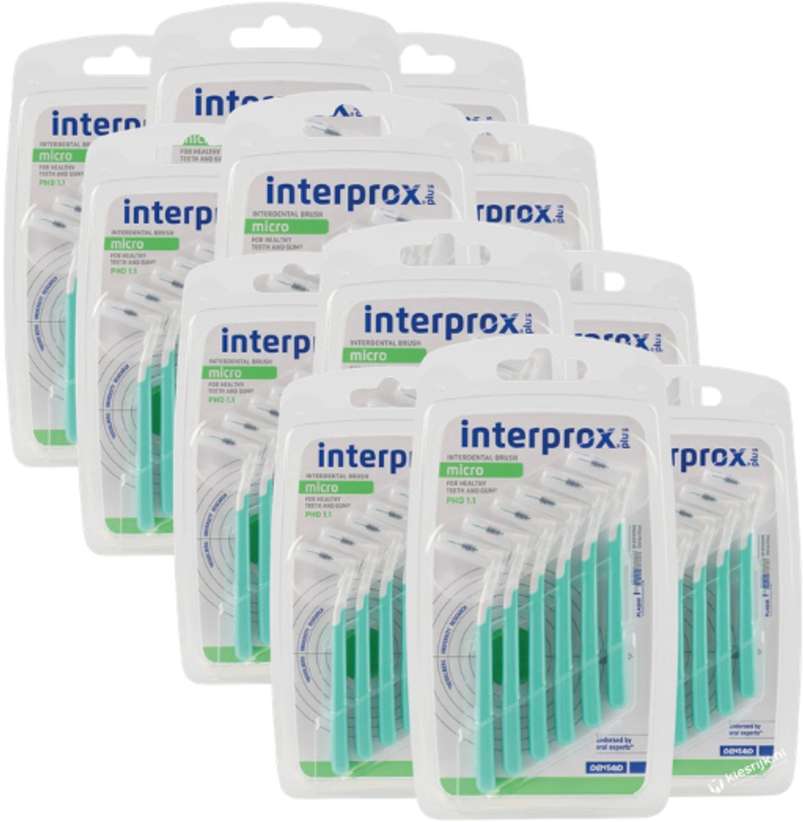 12x Interprox Plus Micro PHD 1.1 Groen - 6 stuks
