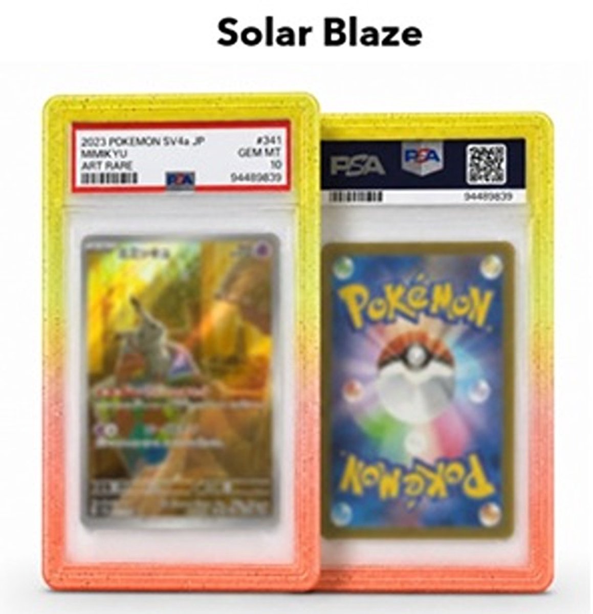 Deckmasters - Slab Guard PSA – Slab Bumper - Beschermhoes voor PSA Slabs - TPU Protector – Solar Blaze (Oranje/Geel Glitter)