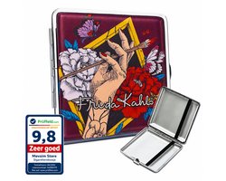 Sigarettendoosjes Frida Kahlo - 20 Sigaretten - Sigarettenhouder - Metaal - Kunstleer - Weerbestendig