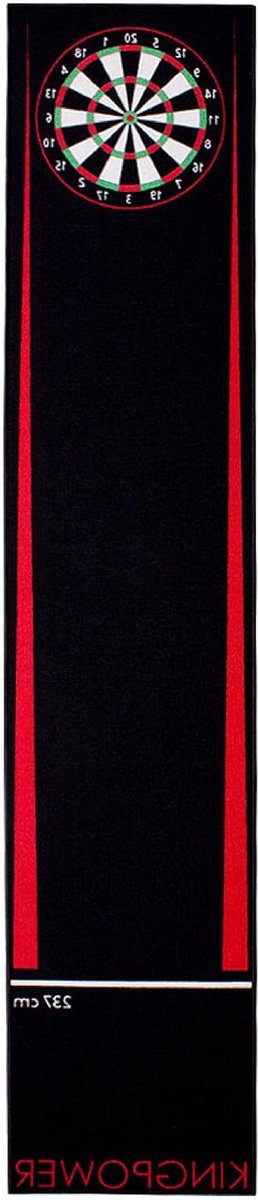 Dartmat - Oche tapijt - Werplijn Bescherming - Glad geweven - 290 x 60 cm - Rood