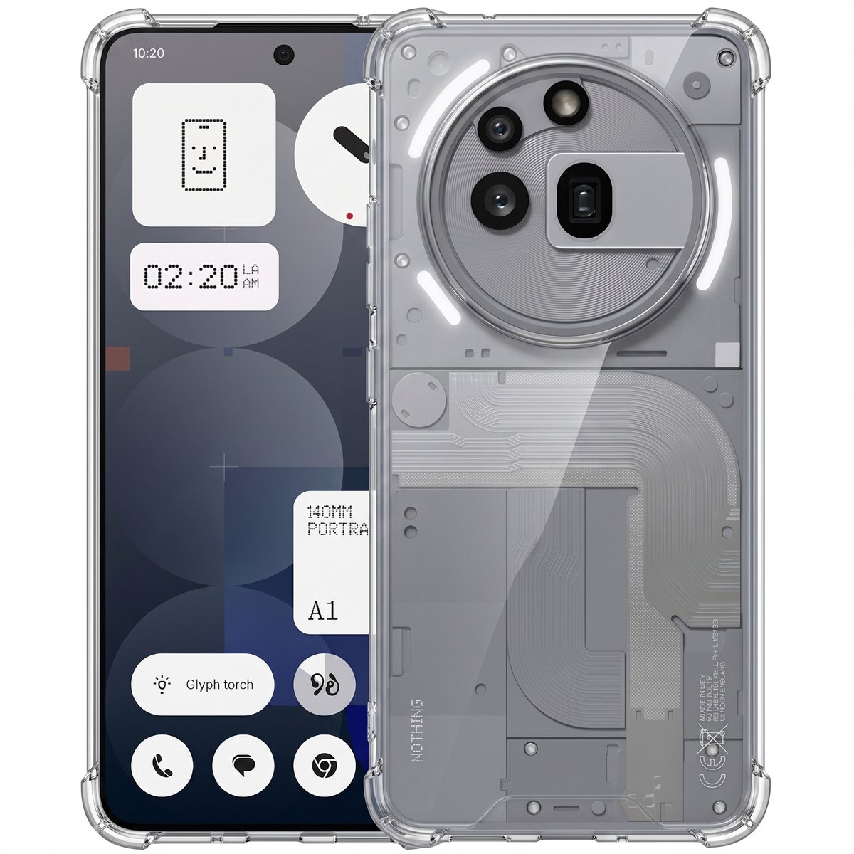 Hoesje geschikt voor Nothing Phone 3a – CrystalClear Back Cover – Schokbestendig – Transparant