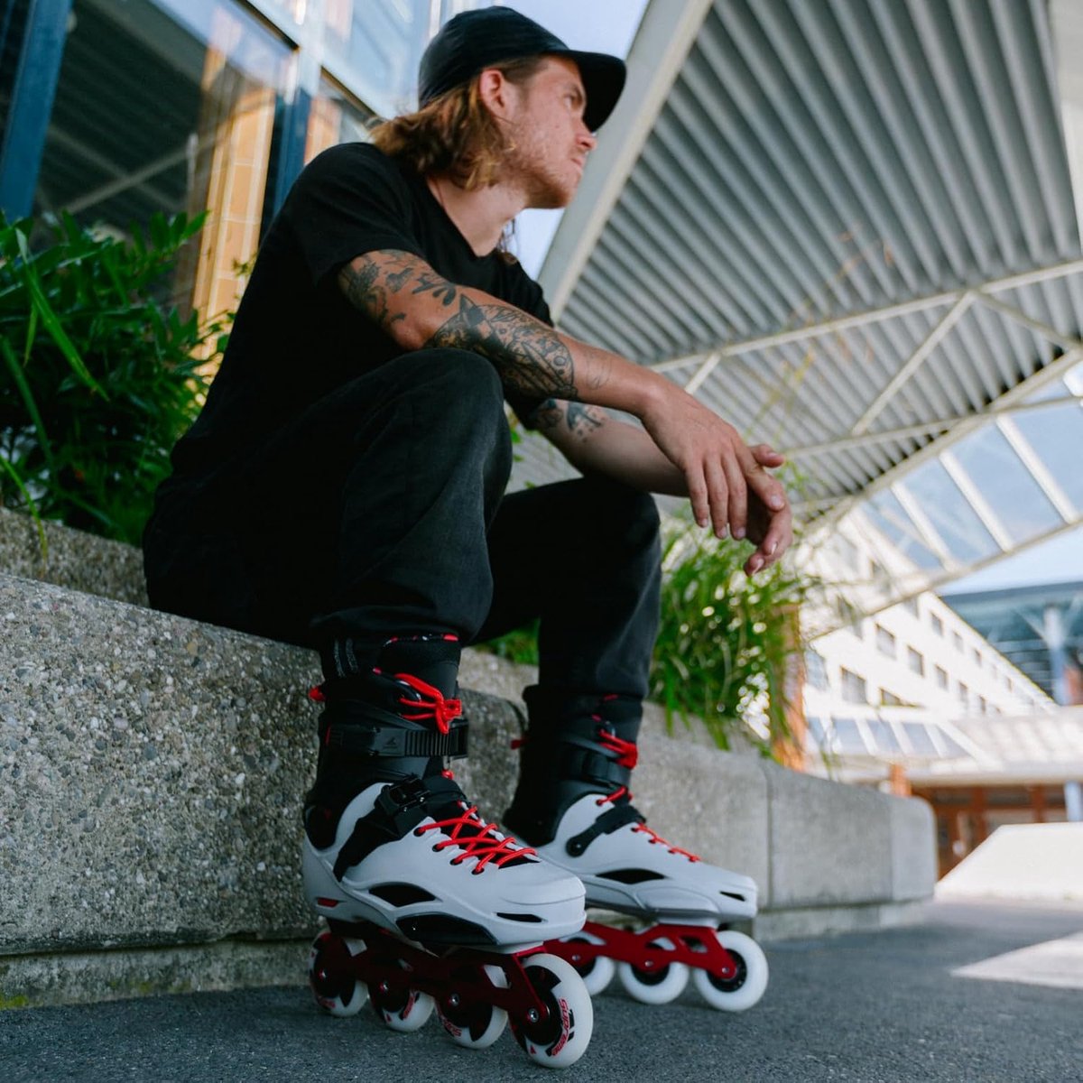 Skeelers Heren - Inline skates - Urban skaten - Geëxtrudeerd Aluminium Frame - 80mm wielen - Grijs