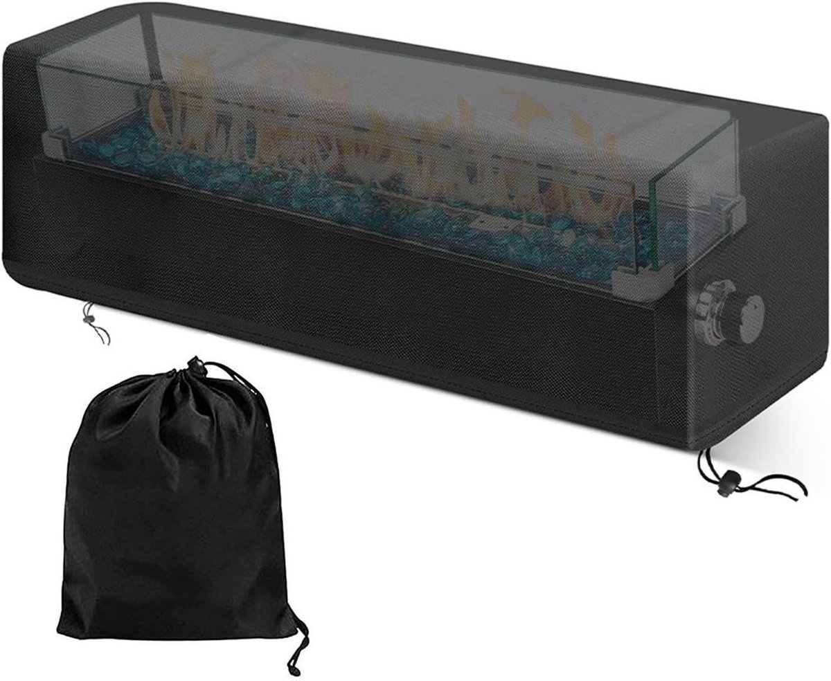 Vuurkorf Cover - Beschermhoes Tafel - Buiten Leven - Waterdicht Stofbestendig - 74x22x24 cm - Zwart