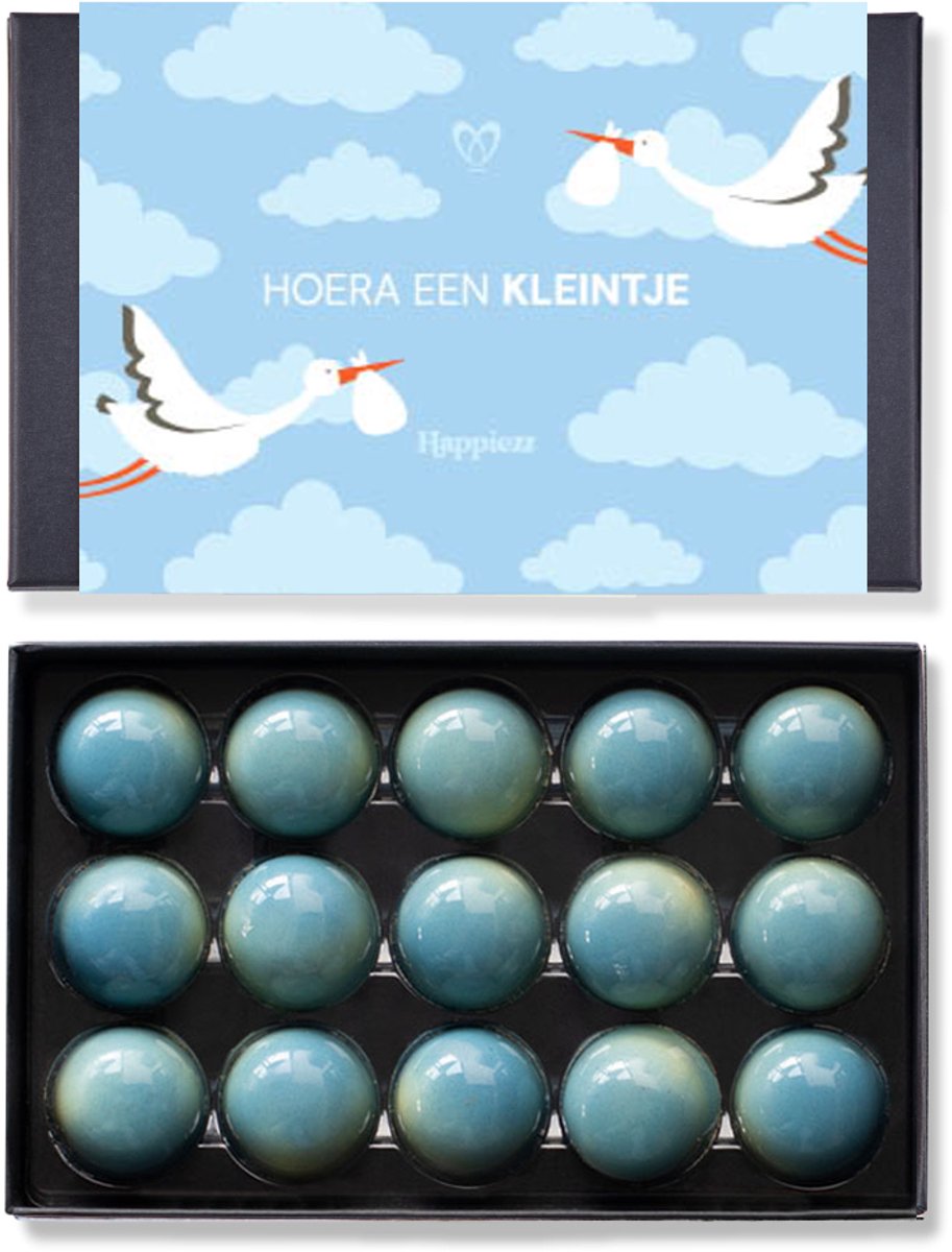 Geboorte bonbons blauw - 15 stuks