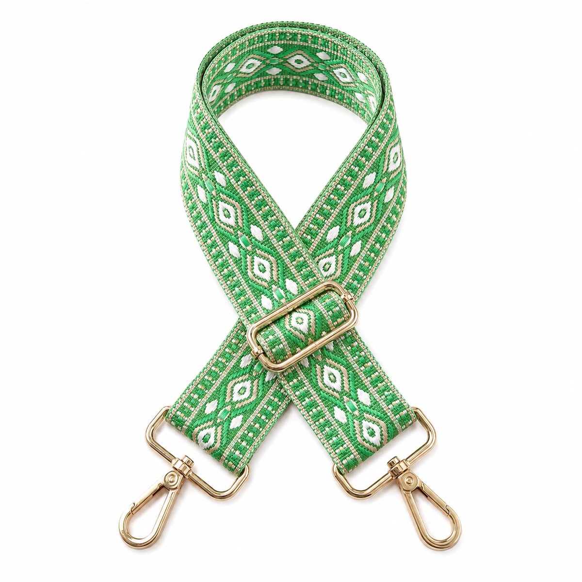 Consumerce® Verstelbare Tassenriem - Jacquard Green - Schouderband voor Tas - Schouder Band Bag Strap - Schouderriem - Tashengsel Crossbody