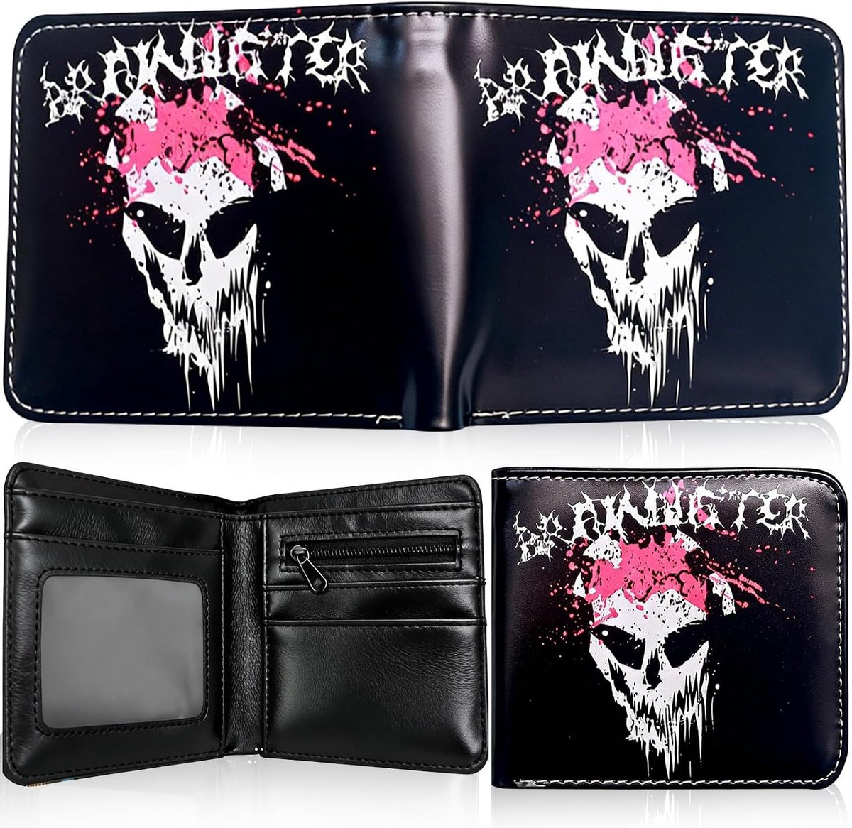 wallet young teens, compact size, RFID blocking, zip, foldable, wallet young teens, cool wallet for teenagers - ShopVlot