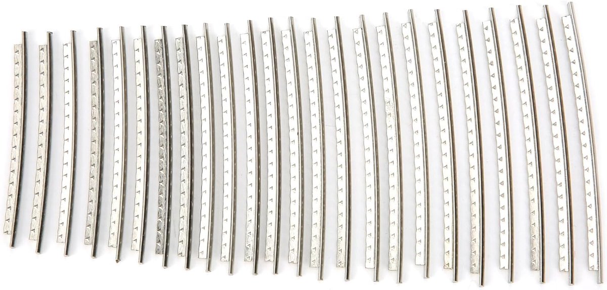 Guitar Fret Wire, 24 Frets 250HV 2.7mm 12" Radius Pre Cut Cupronickel Fretwire Set Fingerboard Replacement for - ShopVlot