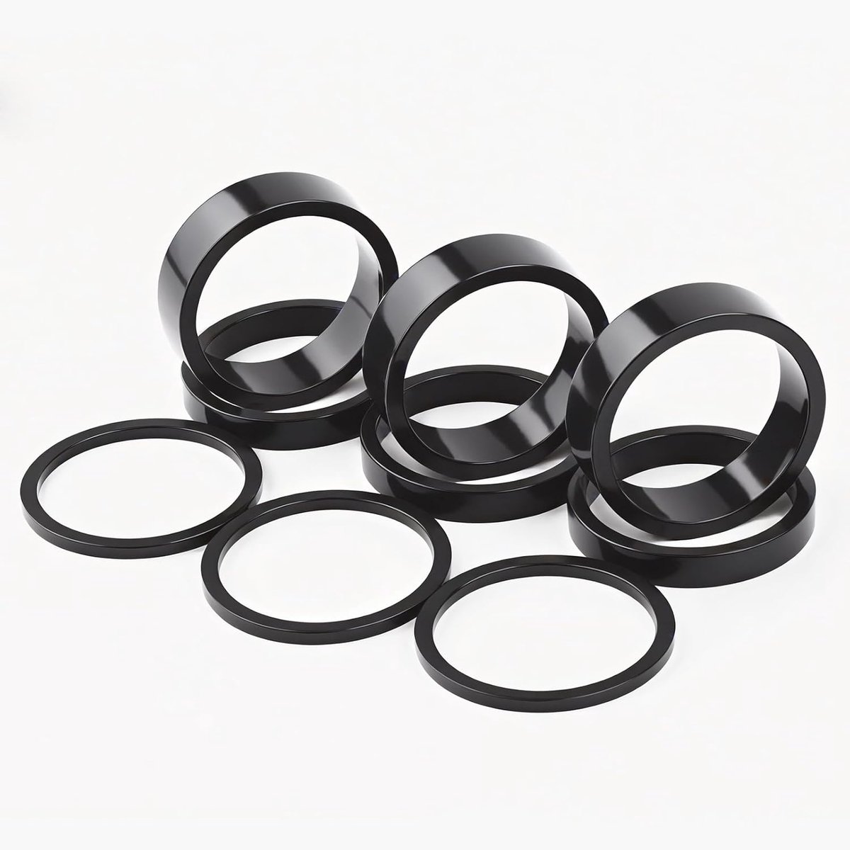 9-Piece Bicycle Handlebar Set, 1 1/8 inch, 3 Sizes, Aluminium Alloy (3 x 10 mm + 3 x 5 mm + 3 x 2 mm) for MTB, BMX and - ShopVlot