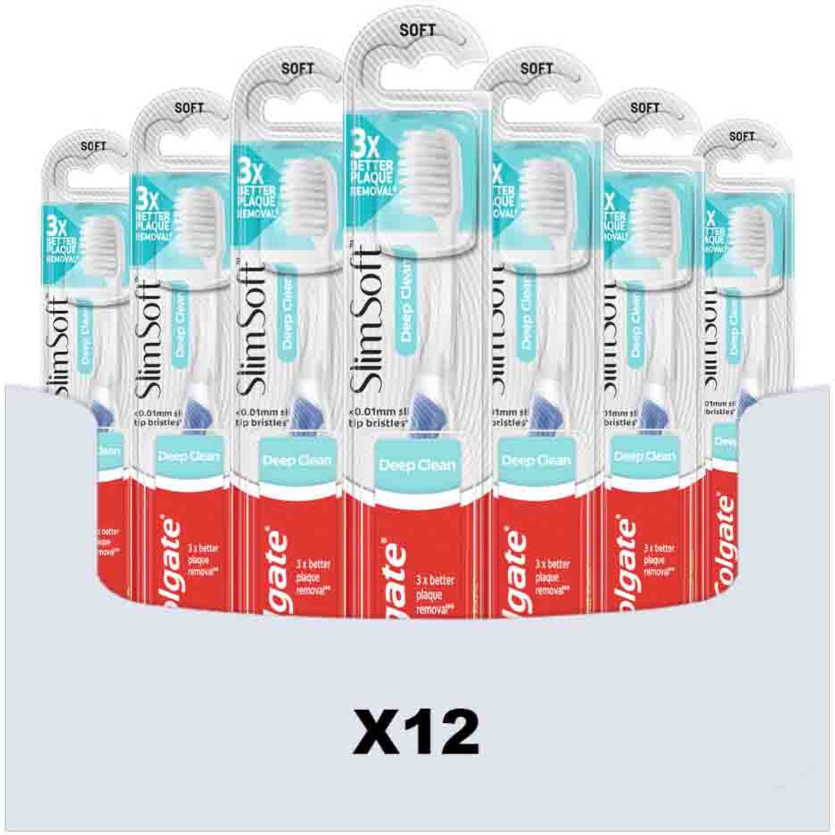 Colgate - Tandenborstel SlimSoft - 12 x 1 stuk - Voordeelverpakking