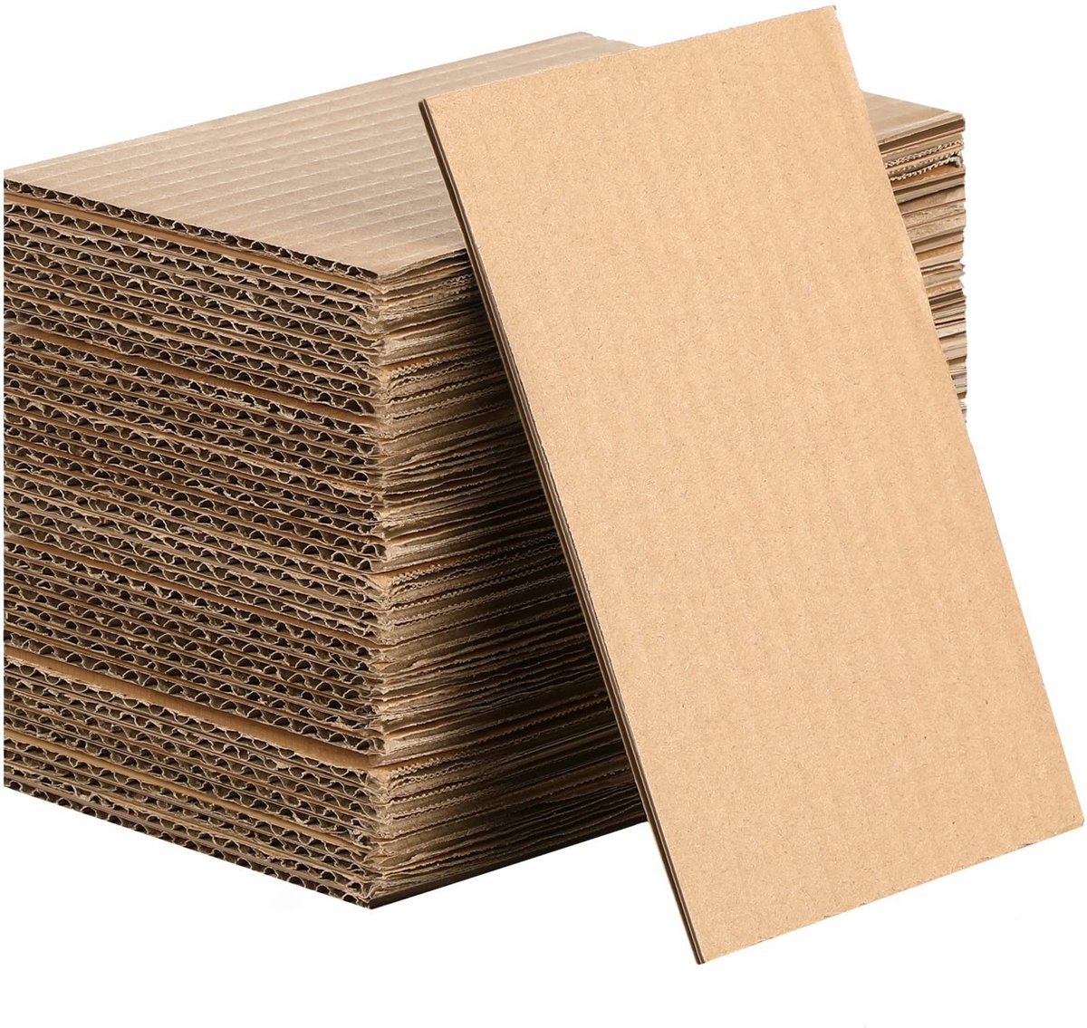 Omgoods - Set van 50 Bruine Golfkartonnen Vellen 4 x 6 inch