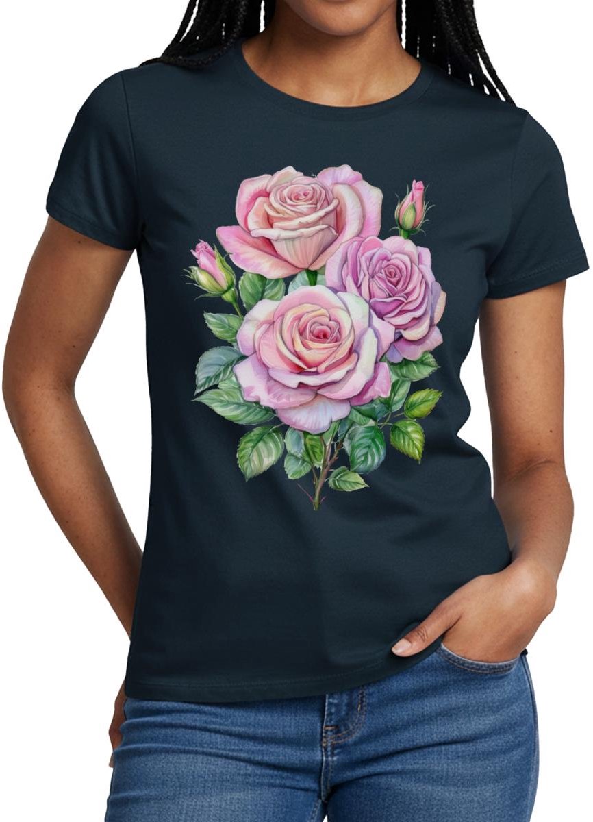 Roze Rozen T-Shirt Dames