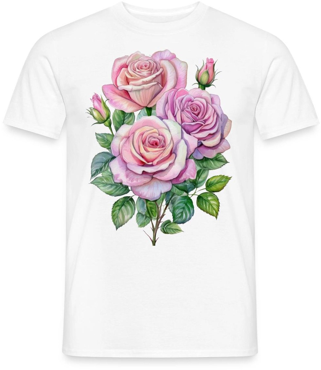 Roze Rozen T-Shirt Heren