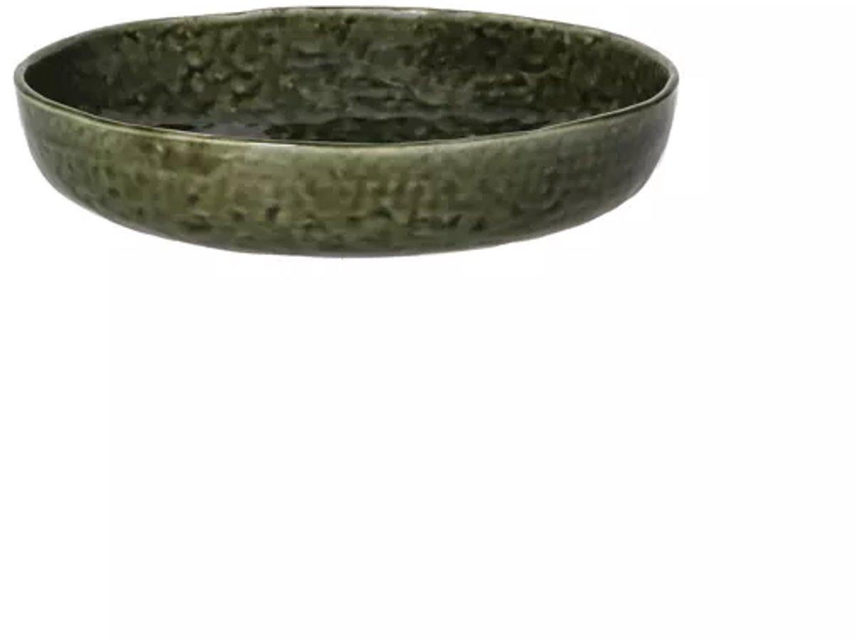 SPIRO - blate - steengoed - DIA 20,5 x H 5 cm - donkergroen