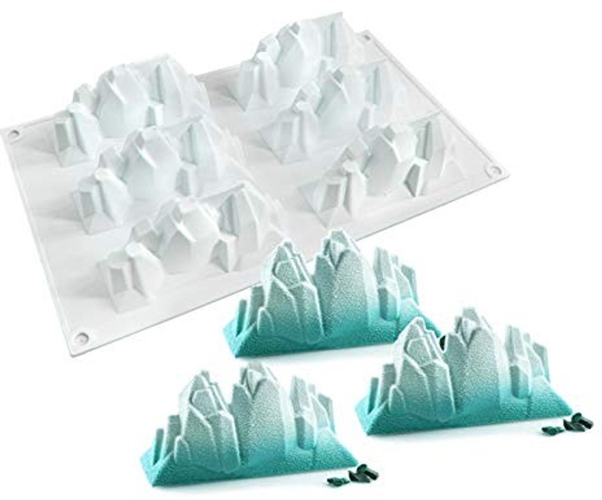 Omgoods- Cakevorm 3D - Siliconen - 6 Holes - Hittebestendig - Opvouwbaar - Voedselveilig - Bakvorm