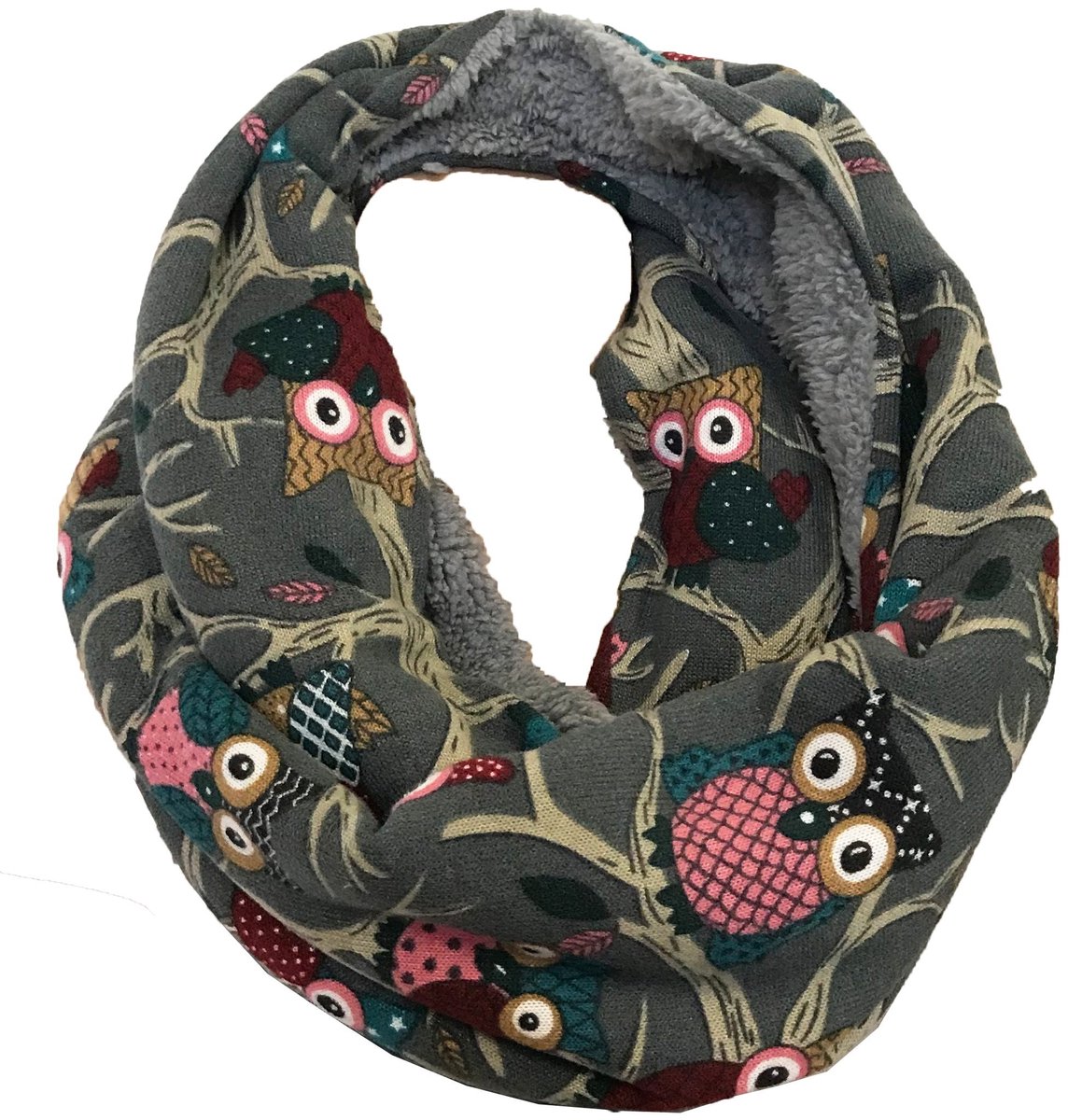 Omgoods - Warm Fleece Sjaal met Uil Motief