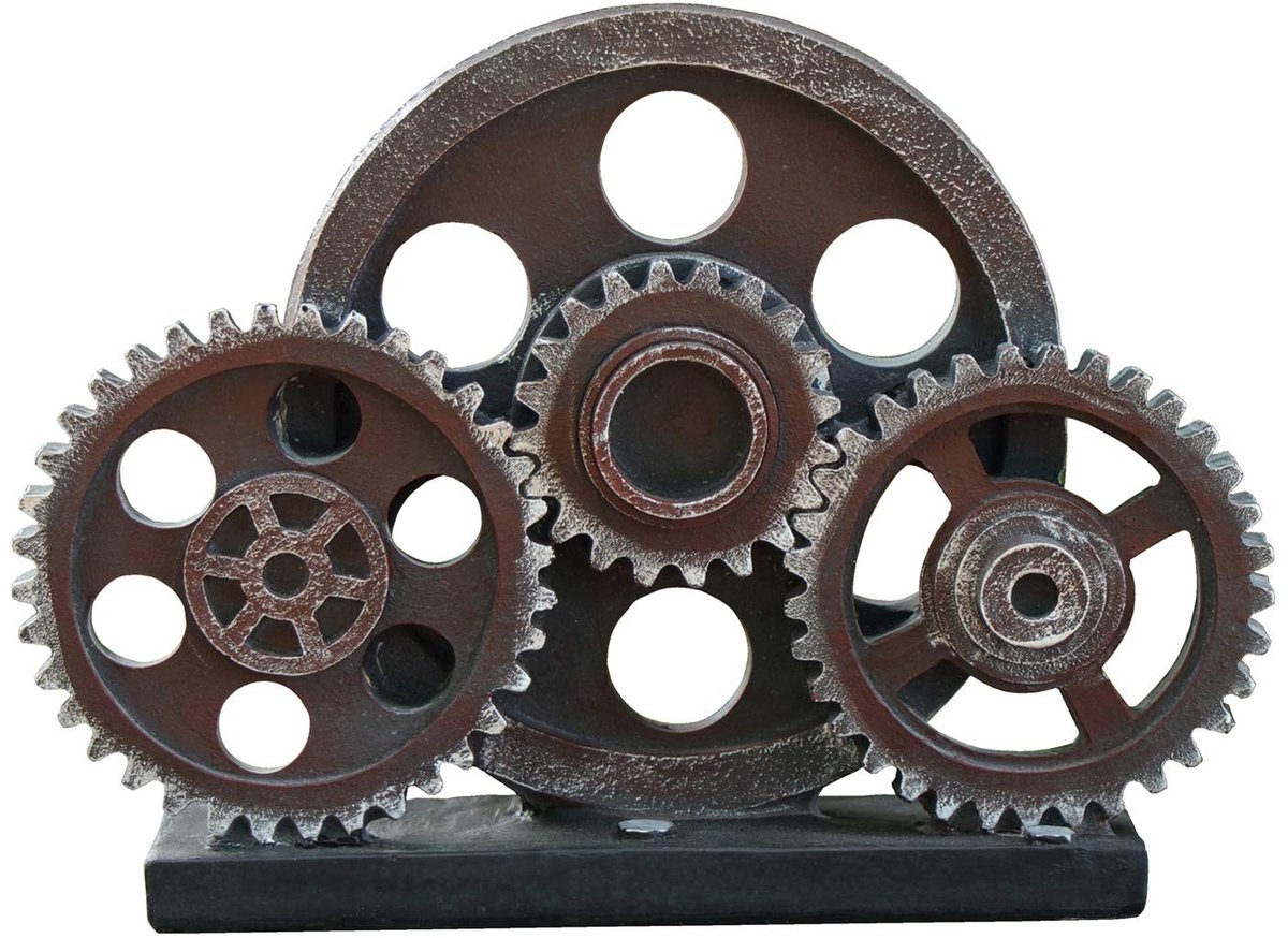Omgoods - Retro Steampunk Decoratieve Sprocket Figurine 19.5 cm