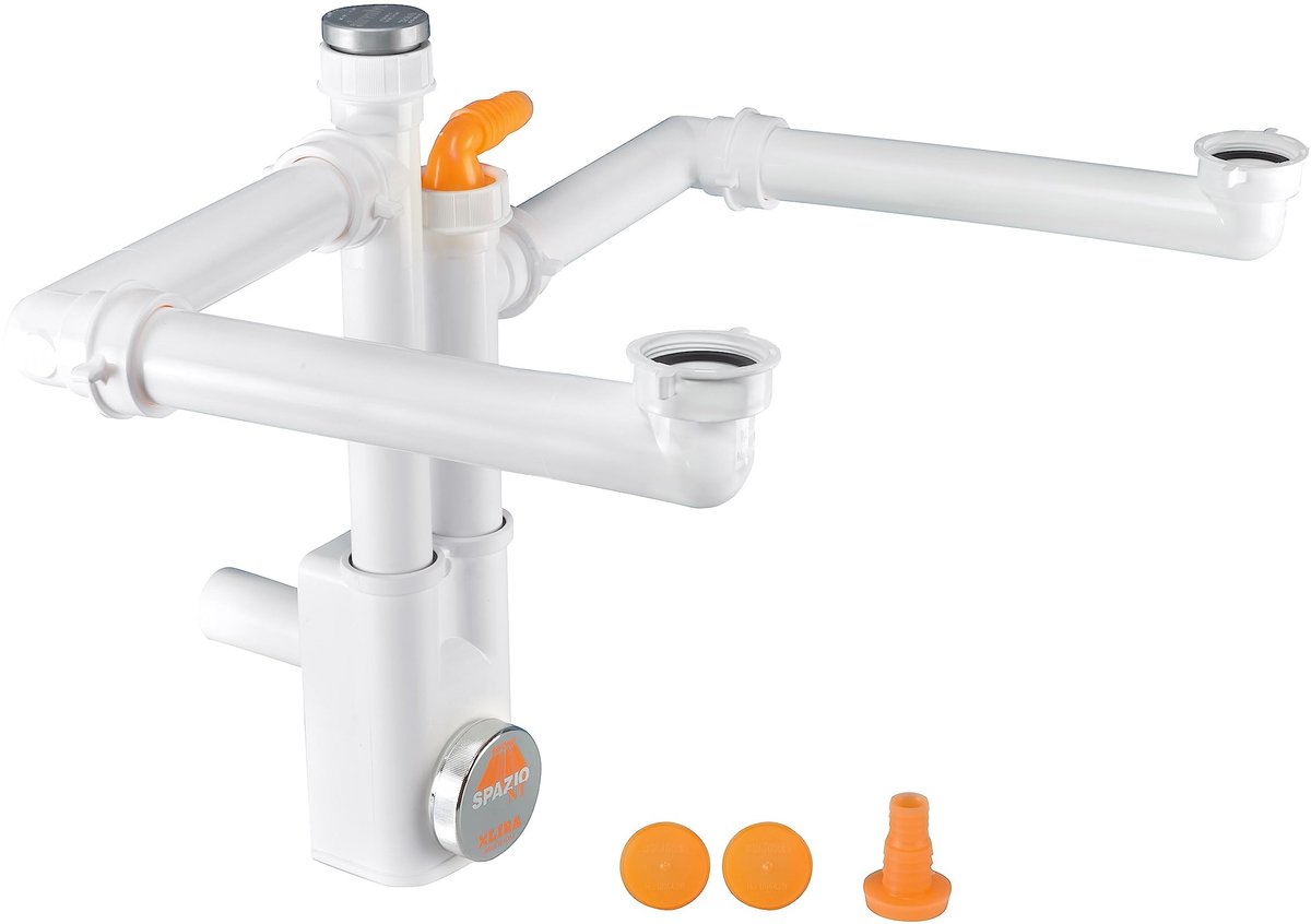 Omgoods - Ruimtebesparende Sifon voor Dubbele Spoelbakken