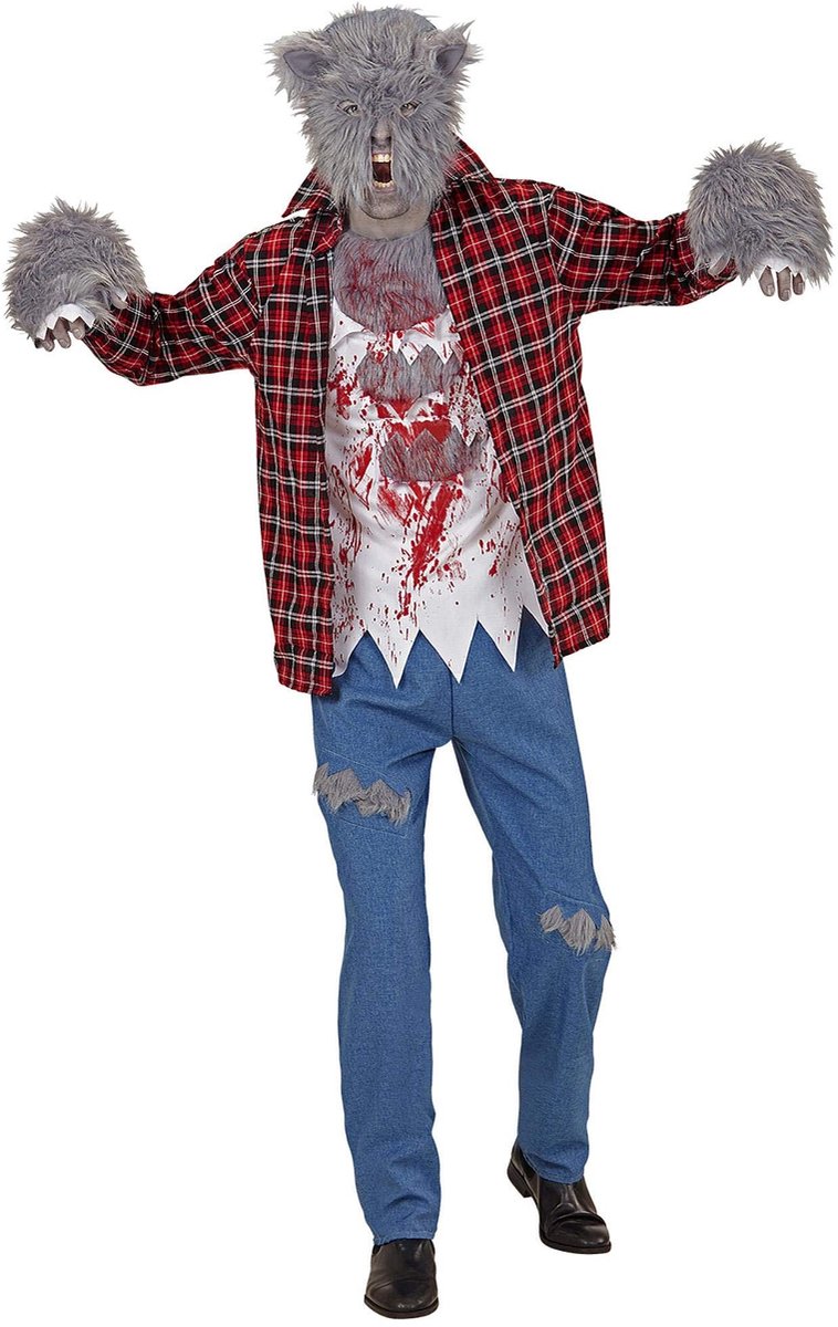 Omgoods - Kostuum voor Volwassenen Wolf met Broek en Overhemd