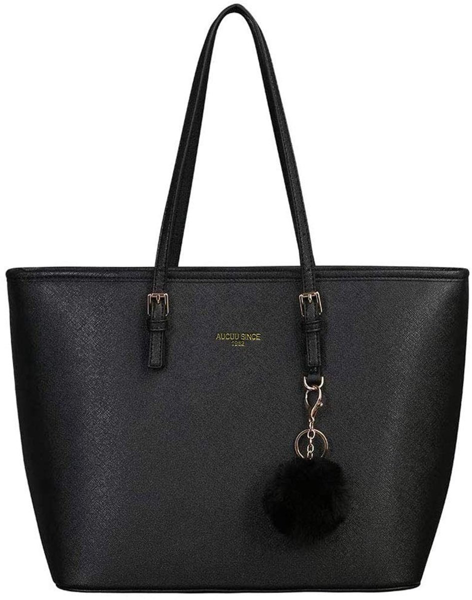 Omgoods- Handtas Grote PU Lederen - Laptop Draagtas - Verstelbare Schoudertas - Lichtgewicht - Ritsvak - Ideaal voor Werk/School - Laptoptas