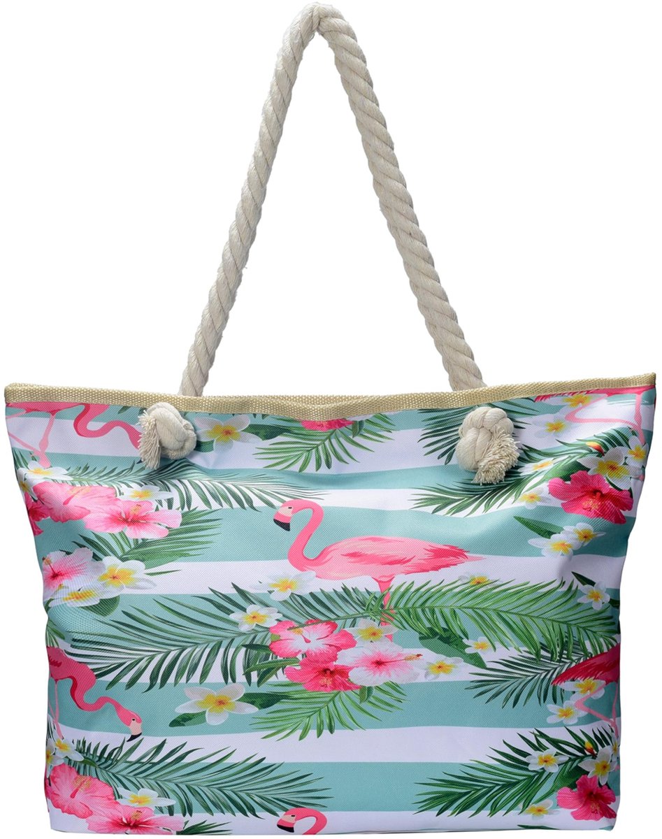 Omgoods - Grote Strandtas met Rits in Strandstijl