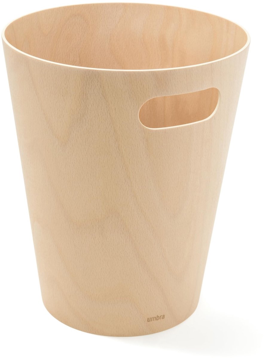 Omgoods - Woodrow Prullenbak 7,5 Liter van Beukenhout