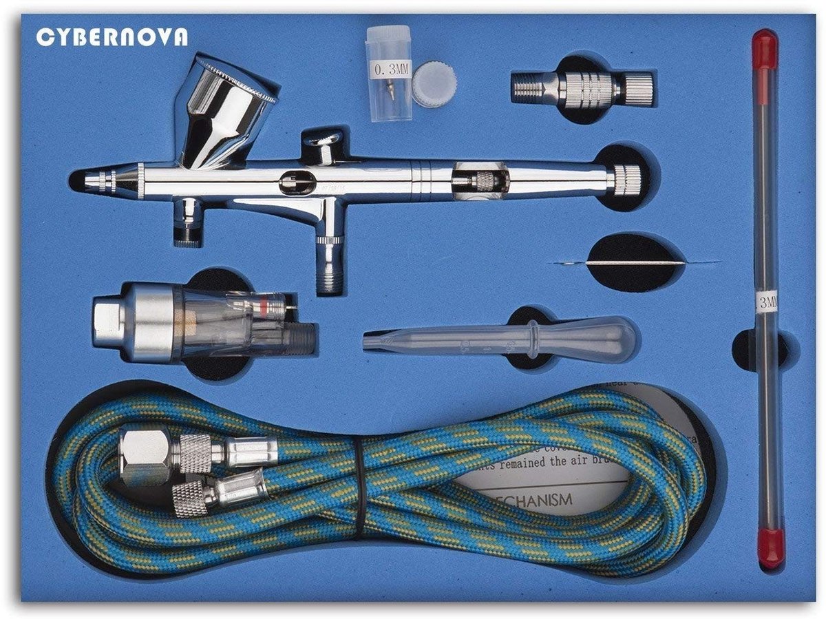 Omgoods - Professionele Airbrush Kit met Dubbelwerkende Trigger