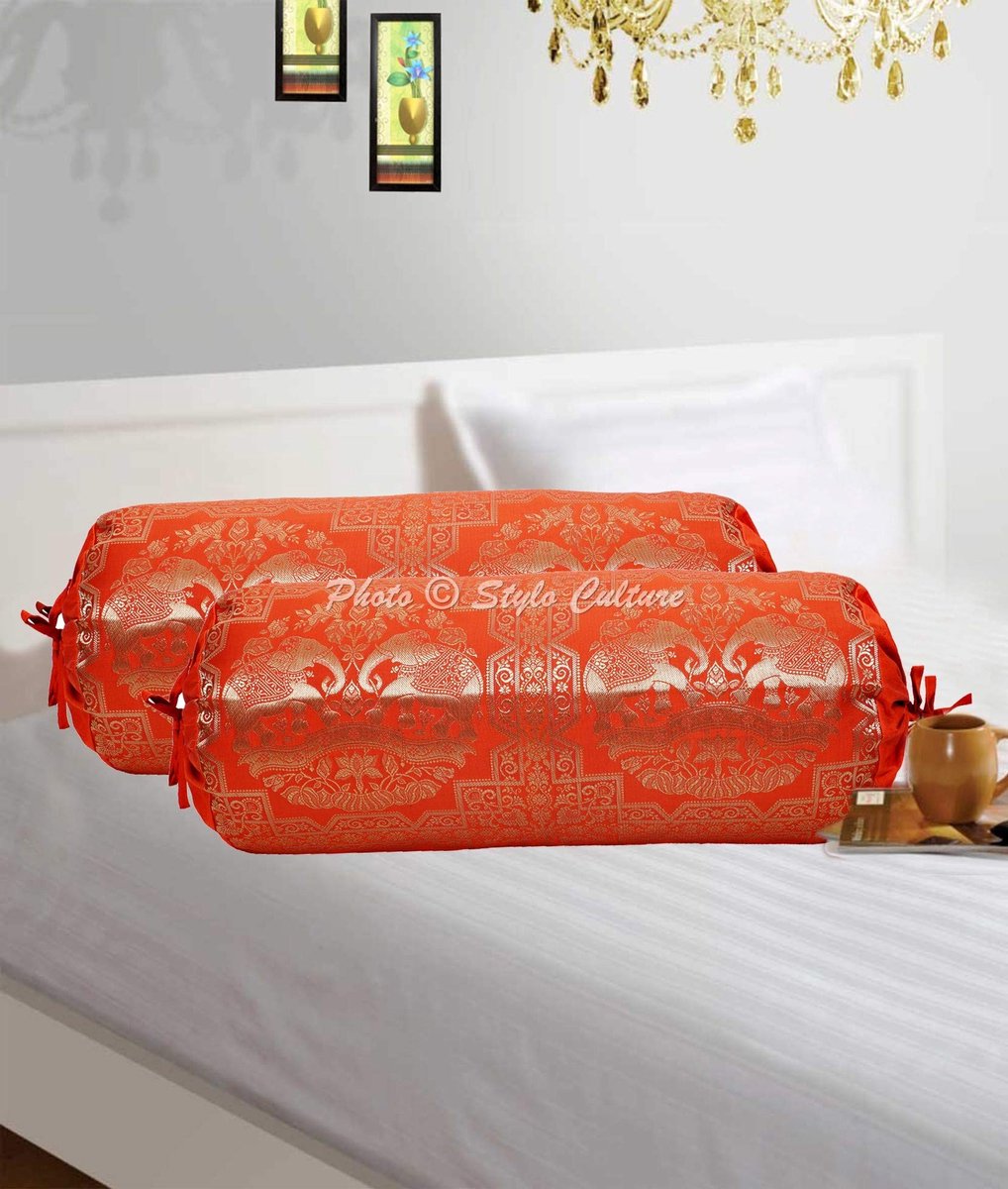Omgoods - Set van 2 Bolster Kussenhoezen met Dierenprint 76x38cm