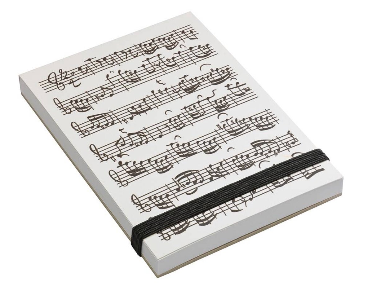 Notitieboek Bladmuziek wit A7