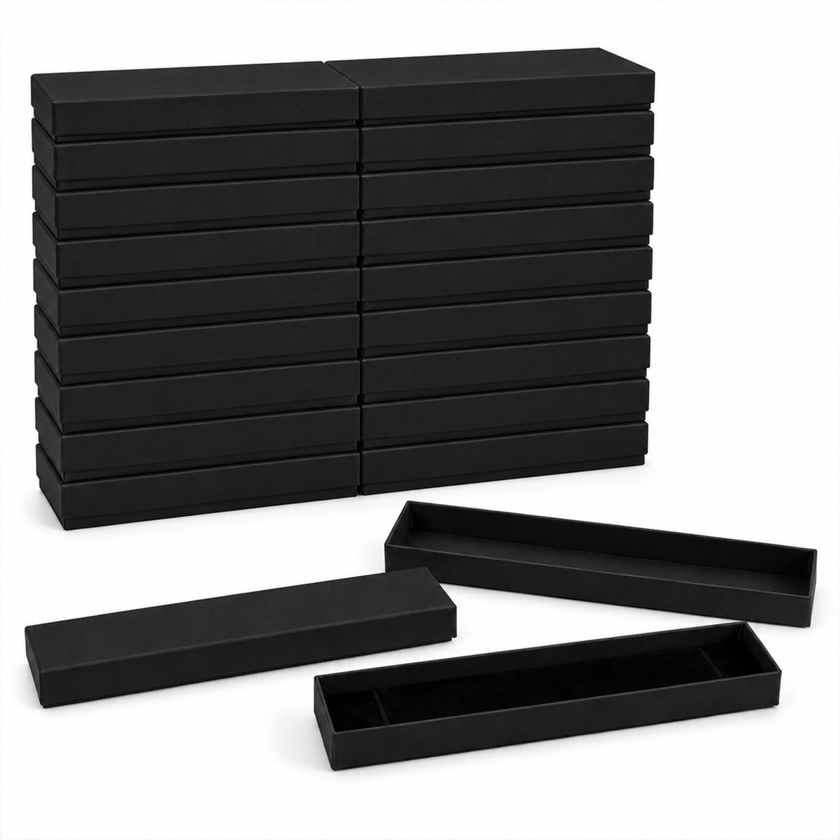 Omgoods - Set van 48 Zwarte Cadeau Dozen voor Sieraden en Geschenken