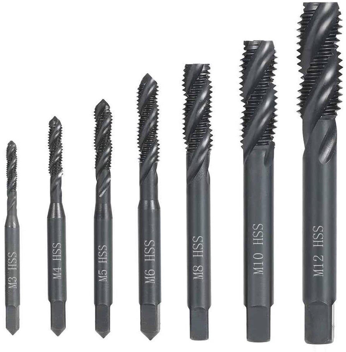 Omgoods - Spiral Draadsnijboor Set - 7 Stuks 6542 Metrische Taps