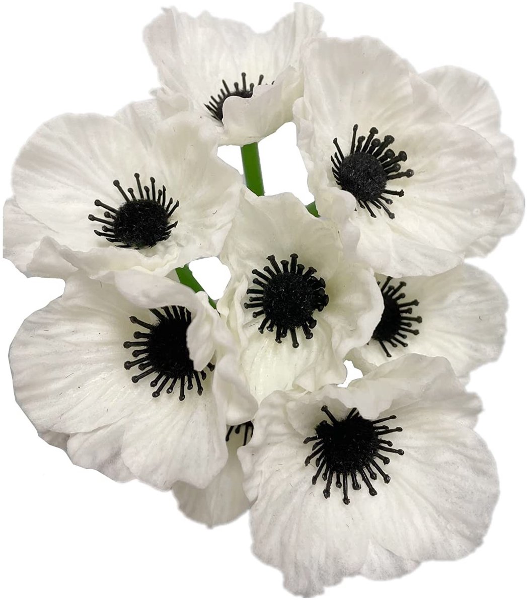Omgoods - Set van 10 Kunstbloemen Poppy voor Tafelversiering