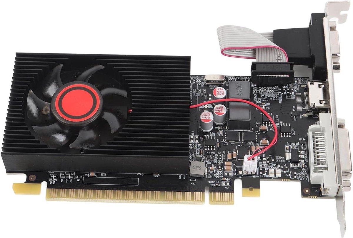 Grafische Kaart - Videokaart Computer - Beelduitbreiding - Low Profile Design - 1GB DDR3 - Zwart