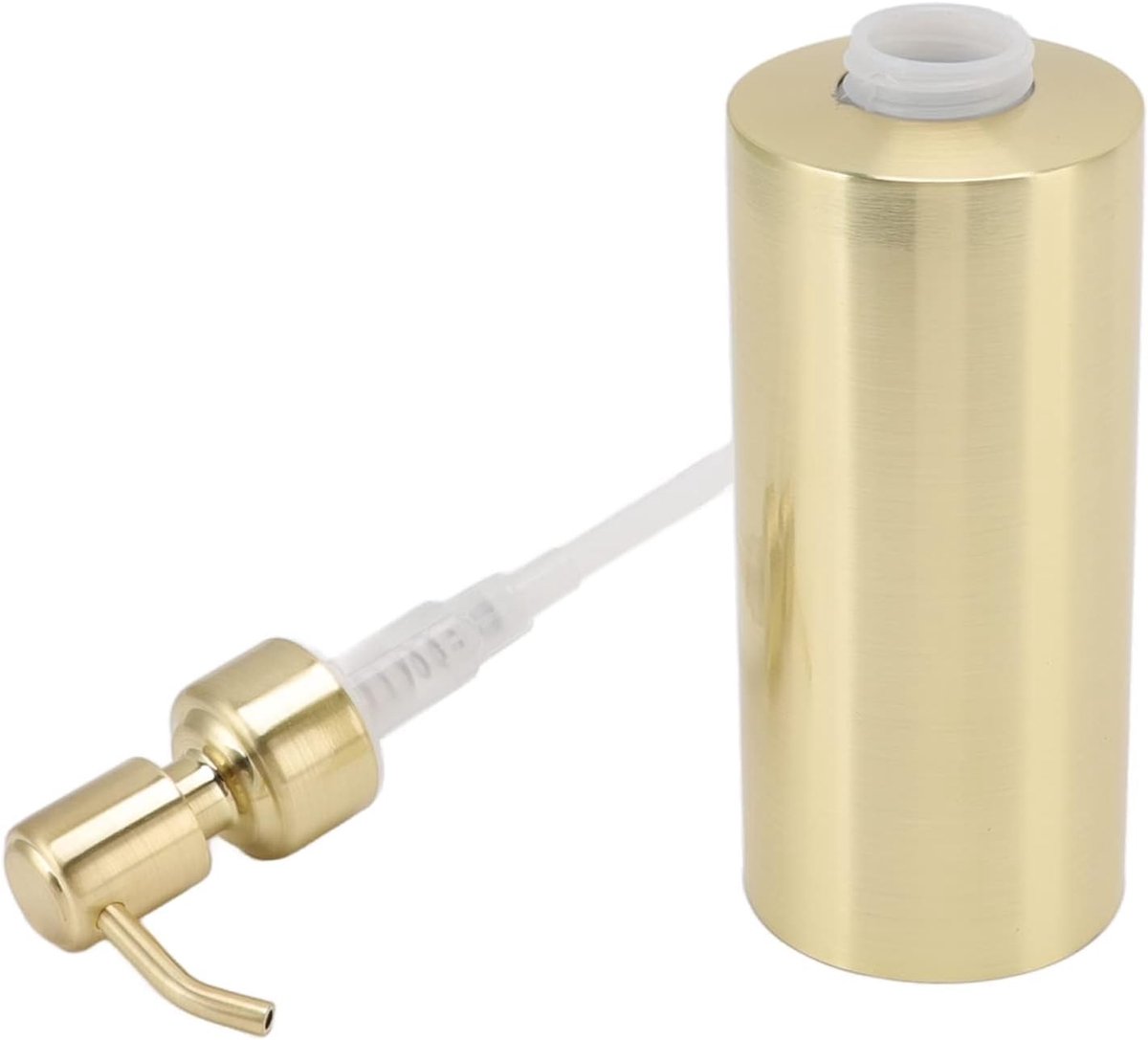 SnelShoppen - Herbruikbare Zeepdispenser RVS, Roestvrijstalen Zeepdispenser voor Aanrecht, Handzeep, Crème, Shampoo, Keuken, Badkamer, Metalen Pomp, G