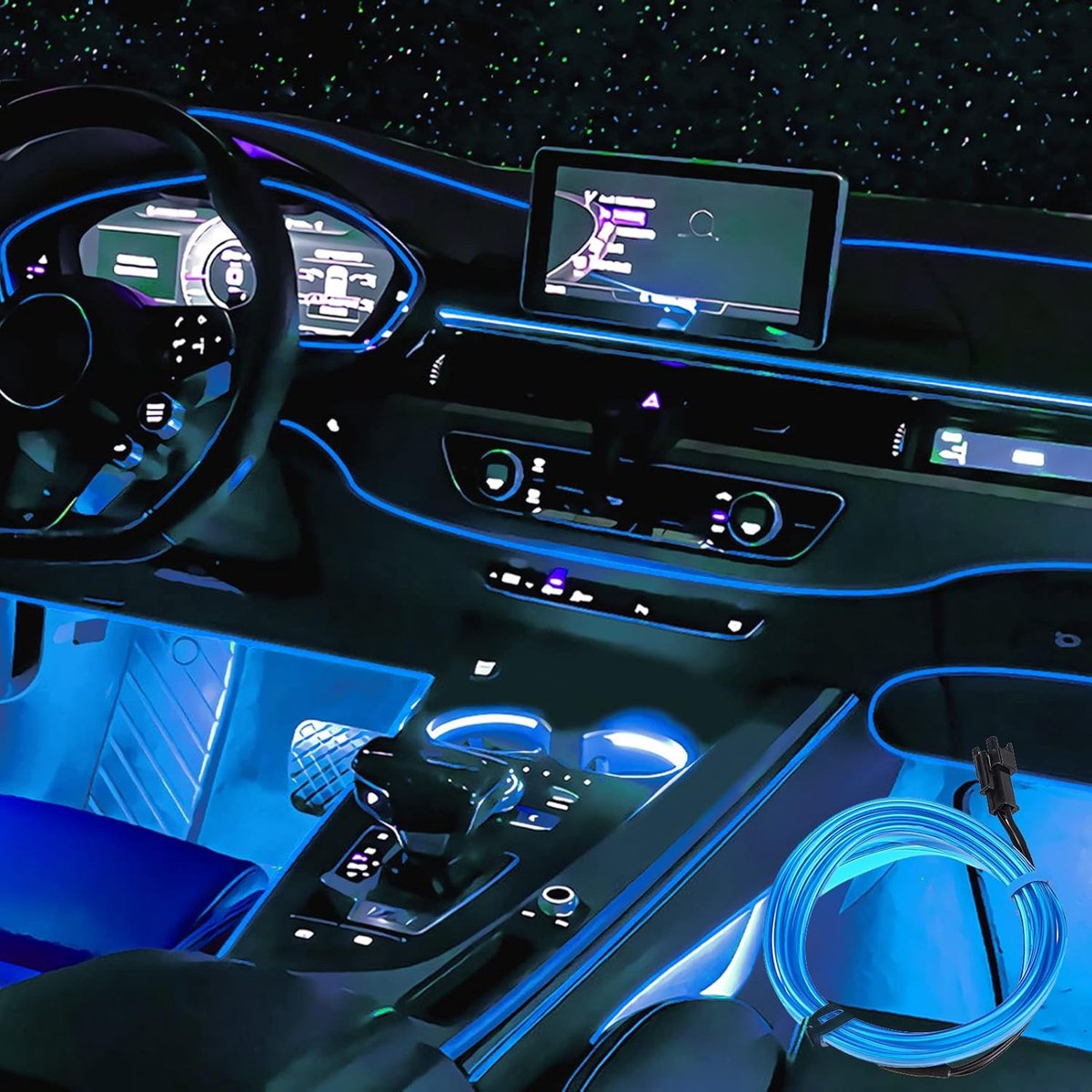 SnelShoppen - LED Ambient Verlichting Auto 5 m Flexibele Waterdichte Sfeerverlichting USB 5 V Interface Licht Voor Binnen en Buiten, Ideaal Voor Feest
