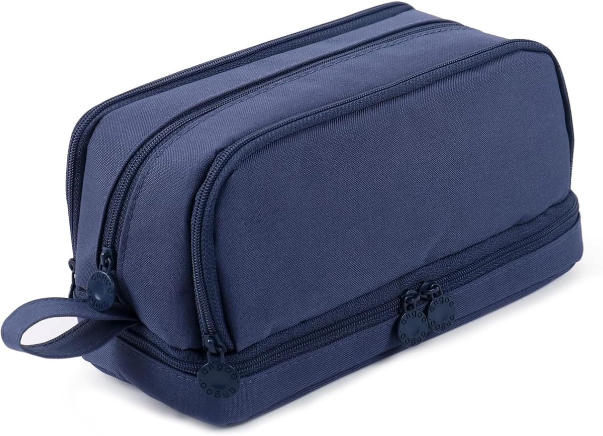 SnelShoppen - Pennenmap Grote Capaciteit Uitbreidbare Multifunctionele Etui met Rits - Ruime Opbergtas voor School en Kantoor - 22cm x 9.5cm x 10cm, G
