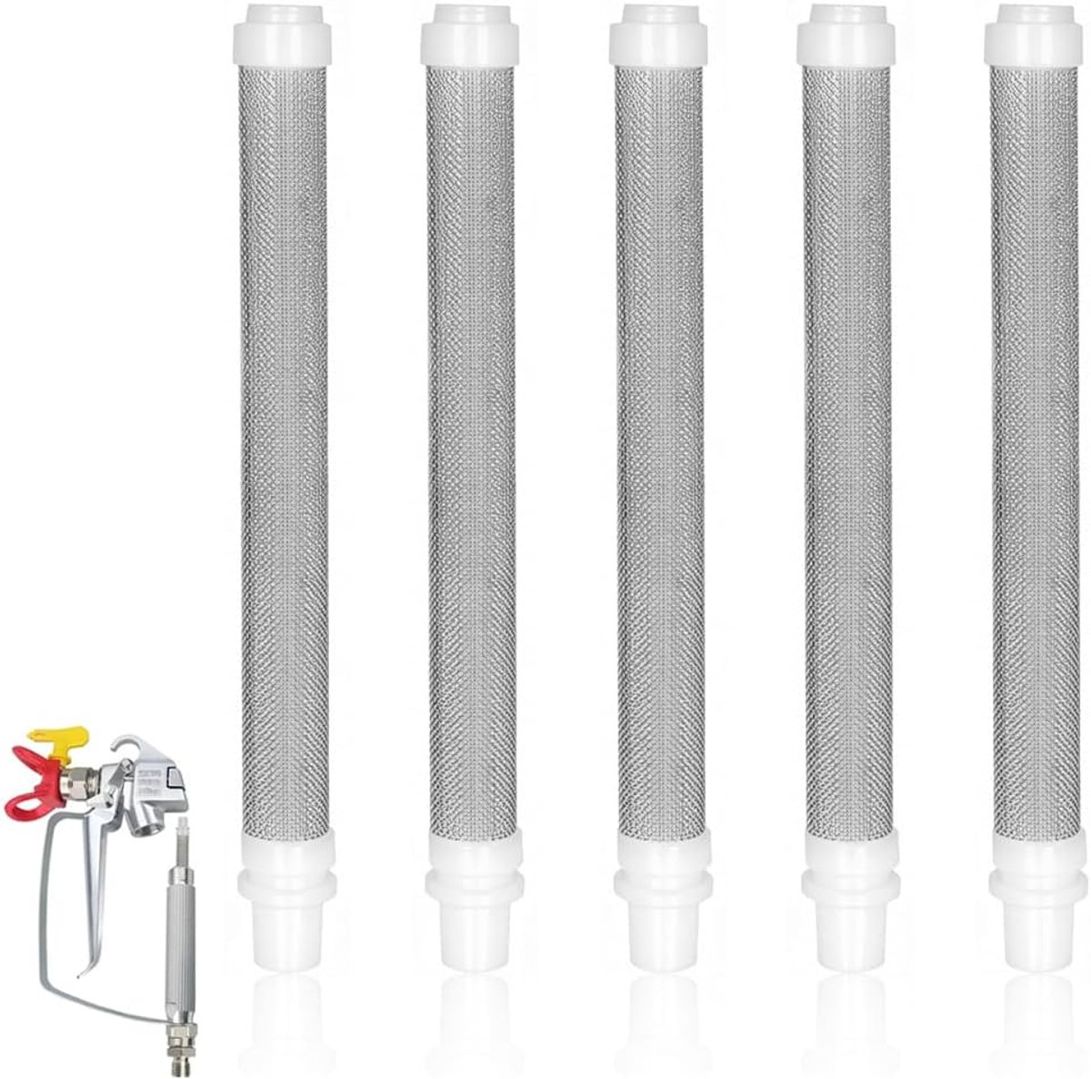 5Pcs 60 Mesh Wagner Paint Spray Filters Airless Spray Gun Filter Push on Type Wagner Gun Filter for Airless Paint - ShopVlot