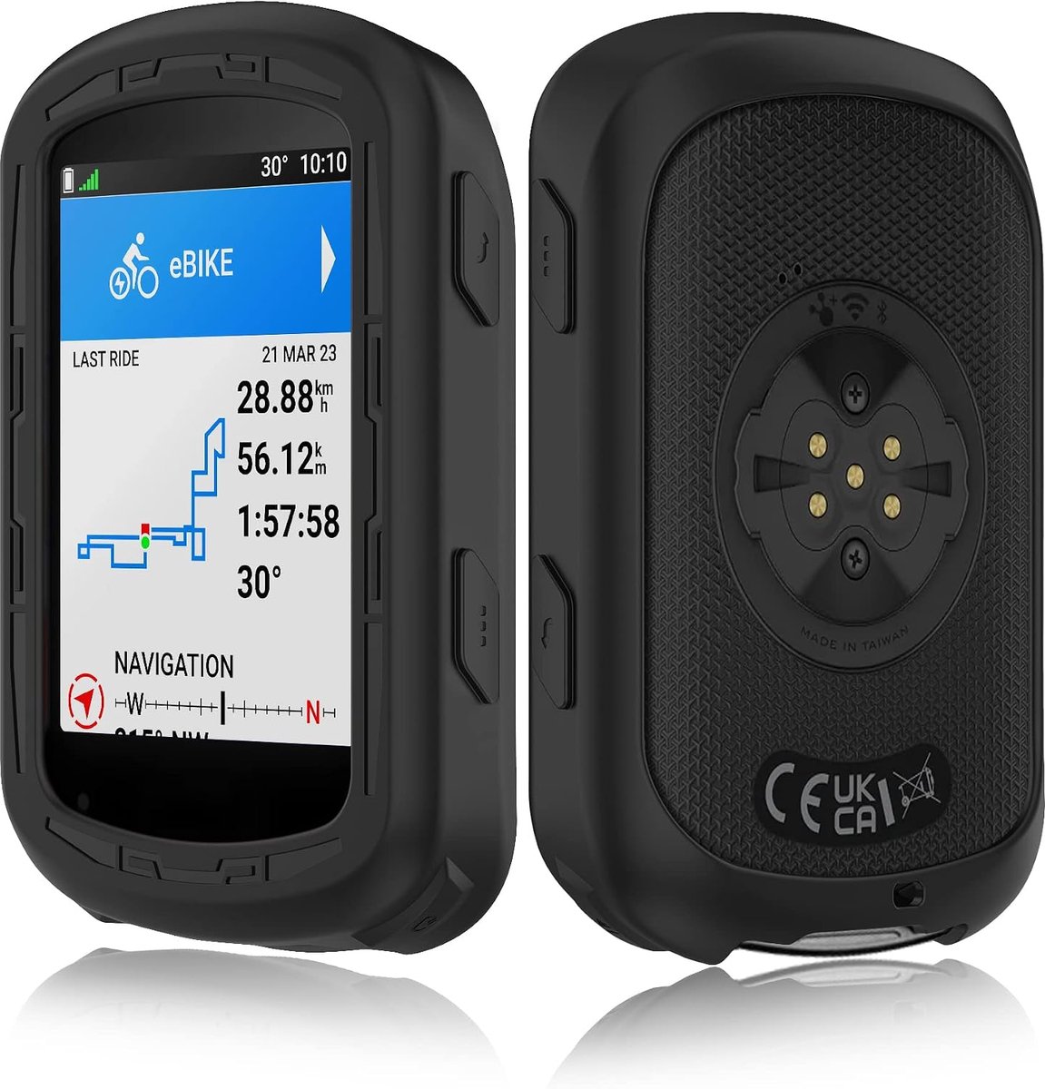 SnelShoppen - Siliconen Hoes Geschikt voor Garmin Edge 540/840, Zachte Siliconen Bescherming, Schokbestendig, Zwart, Volledige Bescherming